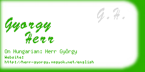 gyorgy herr business card
