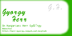 gyorgy herr business card